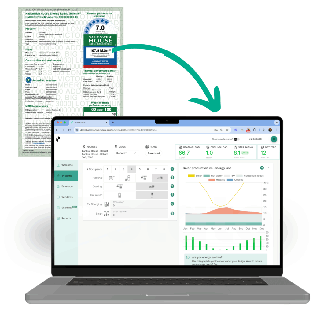 Powerhaus app NatHERs certificate to interactive dashboard